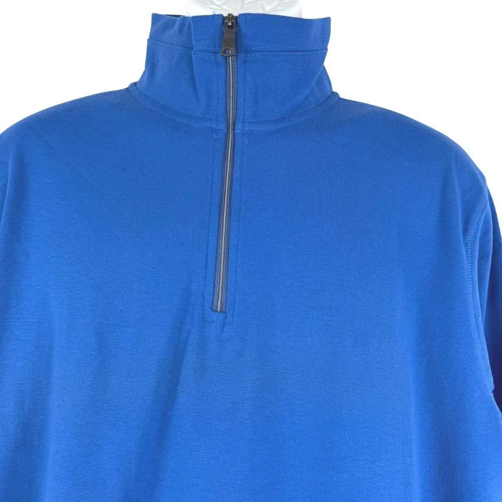 Banana Republic 1/2 Zip Pullover Mens XL Tall Blue Cotton Blend NWT‎ TP-3629